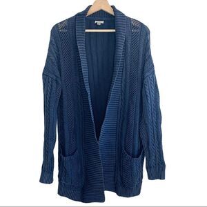 Ecoté Cable Knit Drop Shoulder Cardigan
